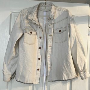 Off-White Cream Casual Button Down Shirt